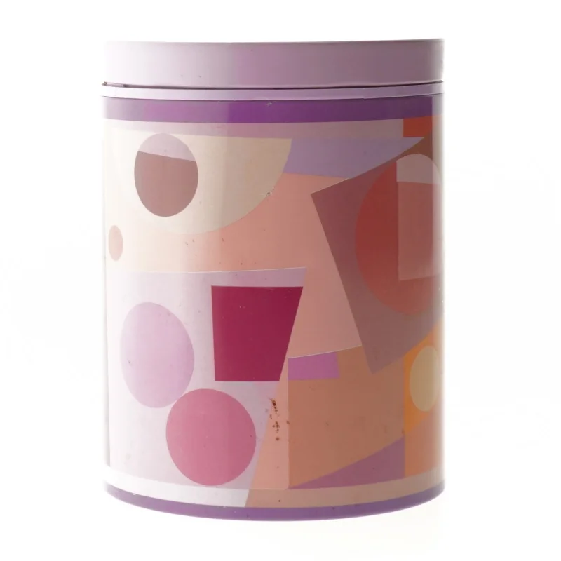 Retro irma kunstdåse Opbevaringsdåse med farverigt design fra Irma (str. Ø 11,5 cm længde 15 cm)