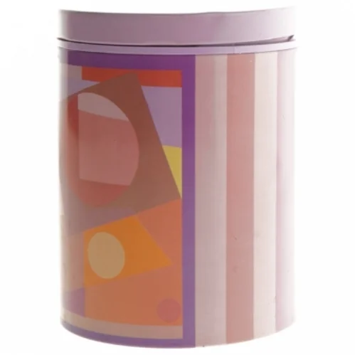 Retro irma kunstdåse Opbevaringsdåse med farverigt design fra Irma (str. Ø 11,5 cm længde 15 cm)