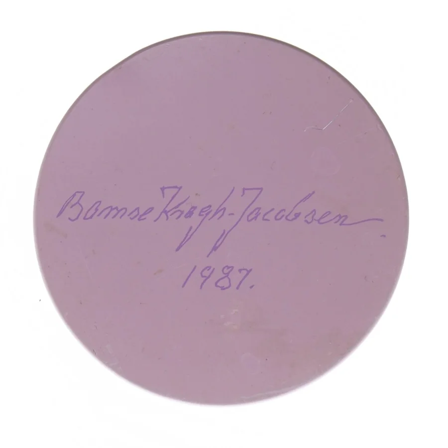 Retro irma kunstdåse Opbevaringsdåse med farverigt design fra Irma (str. Ø 11,5 cm længde 15 cm)