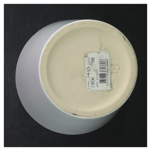 Hvid keramik krukke (str. H. 13 cm. ø. 13,5 cm)