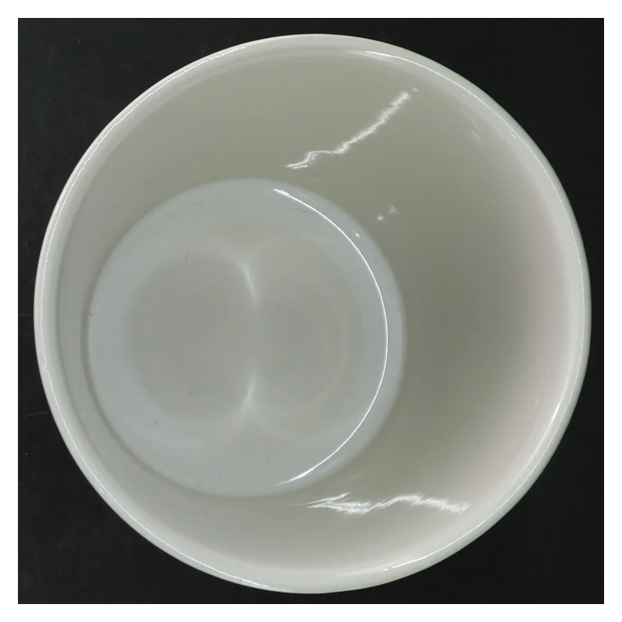 Hvid keramik krukke (str. H. 13 cm. ø. 13,5 cm)