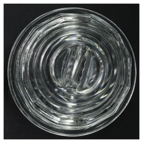 Glas serveringsskål med låg (str. 11 cm)