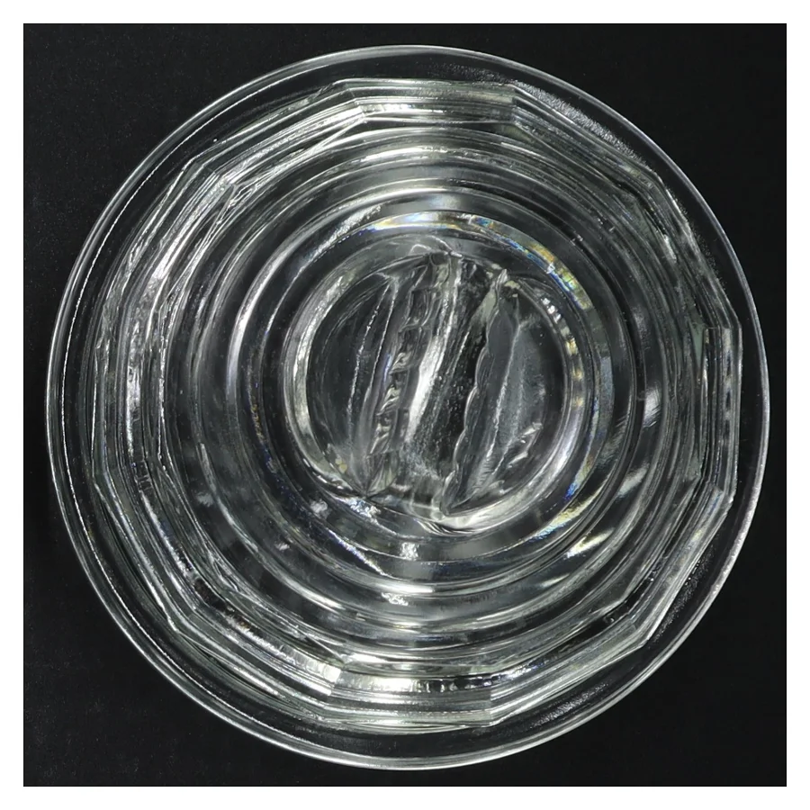 Glas serveringsskål med låg (str. 11 cm)