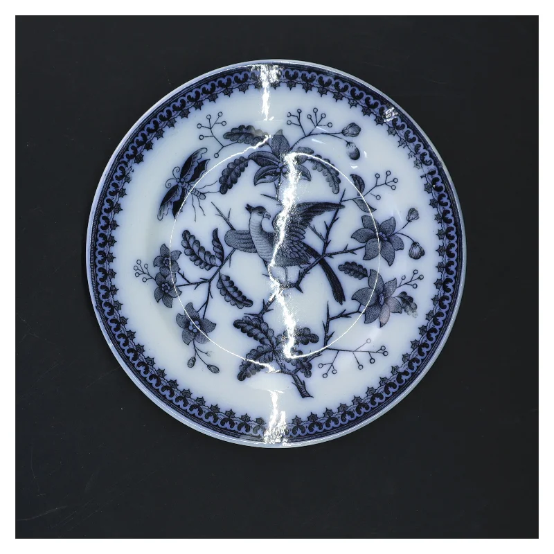 Tallerken med blå dekor fra Villeroy & Boch (str. Ø 16,5 cm)