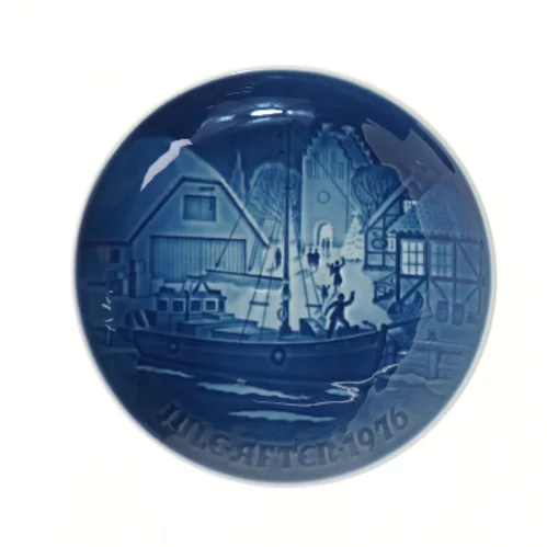 Juleplatte B&G 1976 fra Bing & Grøndahl (str. Ø 18,2 cm)