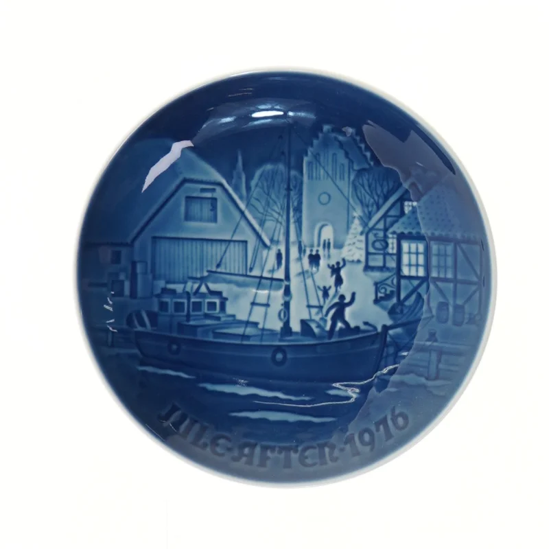 Juleplatte B&G 1976 fra Bing & Grøndahl (str. Ø 18,2 cm)