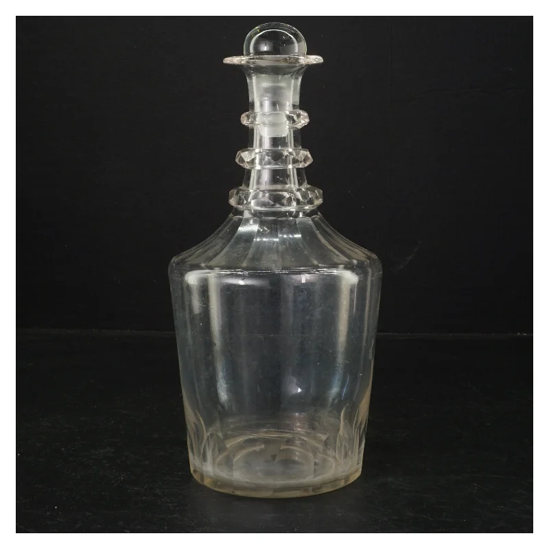 Antik Glas karaffel med prop (str. 22 cm)