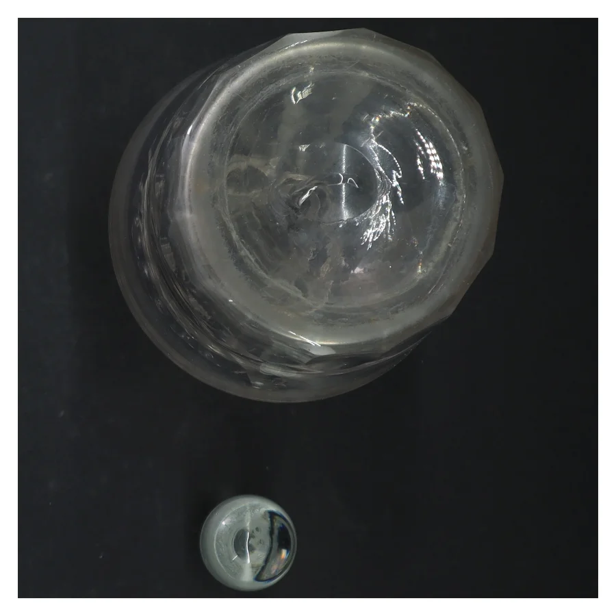 Antik Glas karaffel med prop (str. 22 cm)