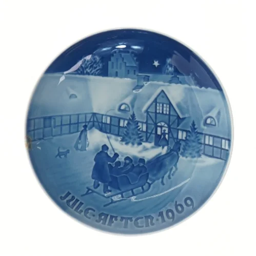 Bing & Grøndahl Juleplatte 1969 fra B&G (str. Ø 18,3 cm)