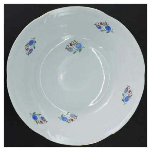 Porcelænsskål med blomsterdesign