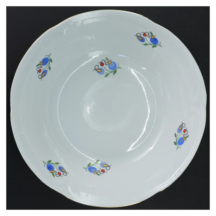 Porcelænsskål med blomsterdesign