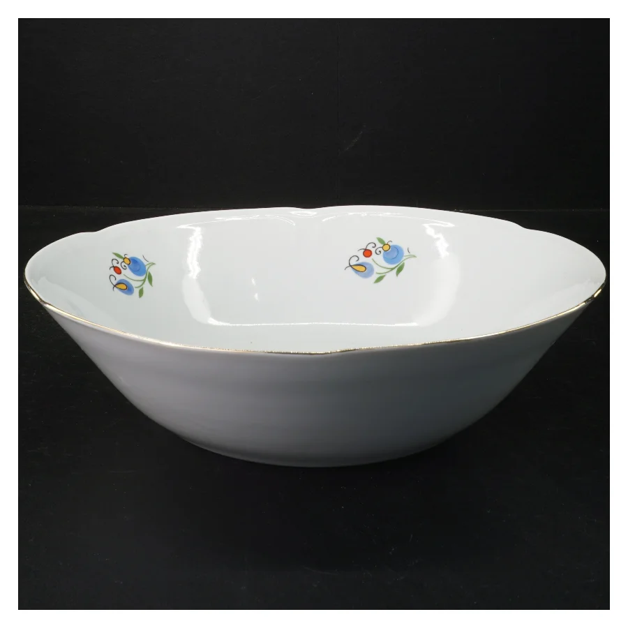 Porcelænsskål med blomsterdesign