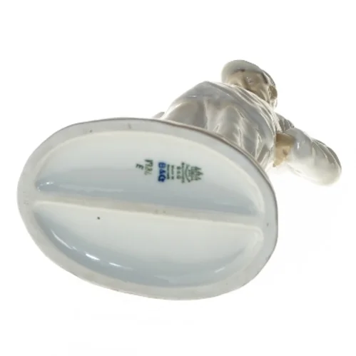 Porcelænsfigur af stående person fra B&G (str. 28,5 cm)