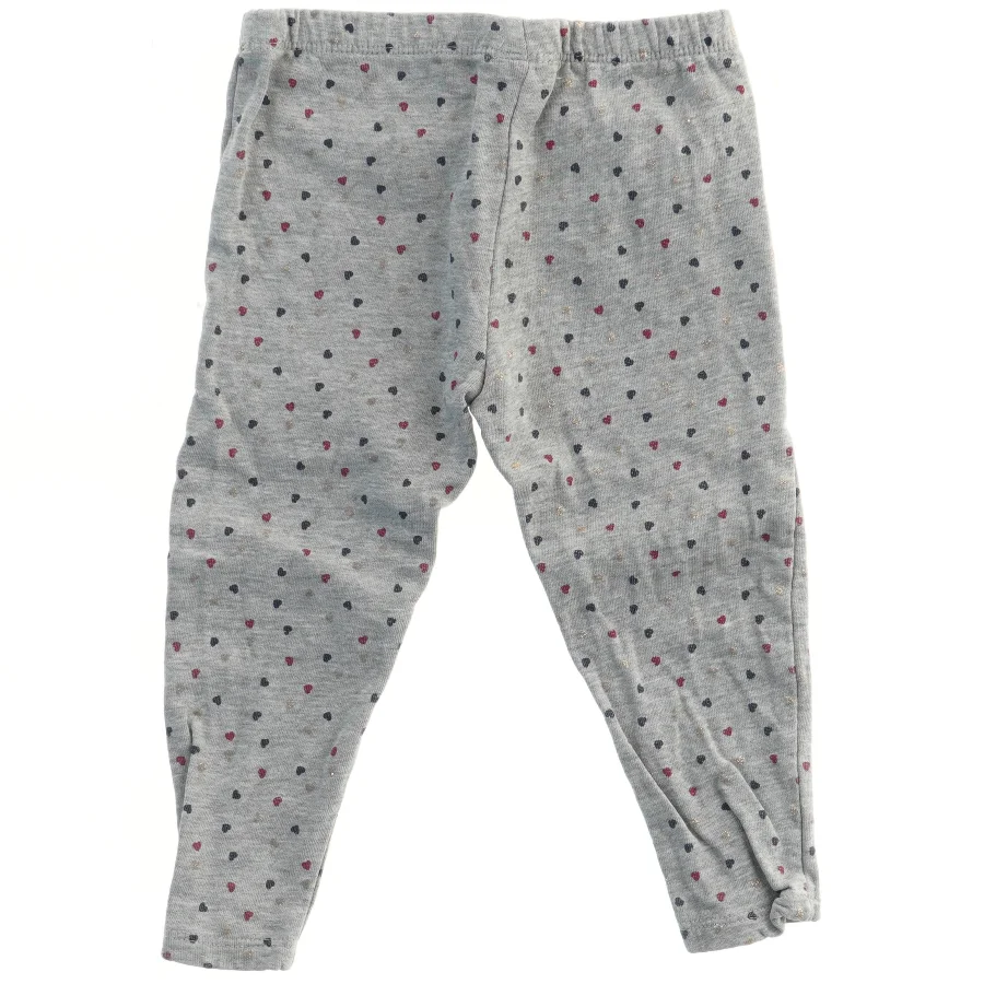 Grå leggings med hjerteprint fra Fagottino (str. 92)