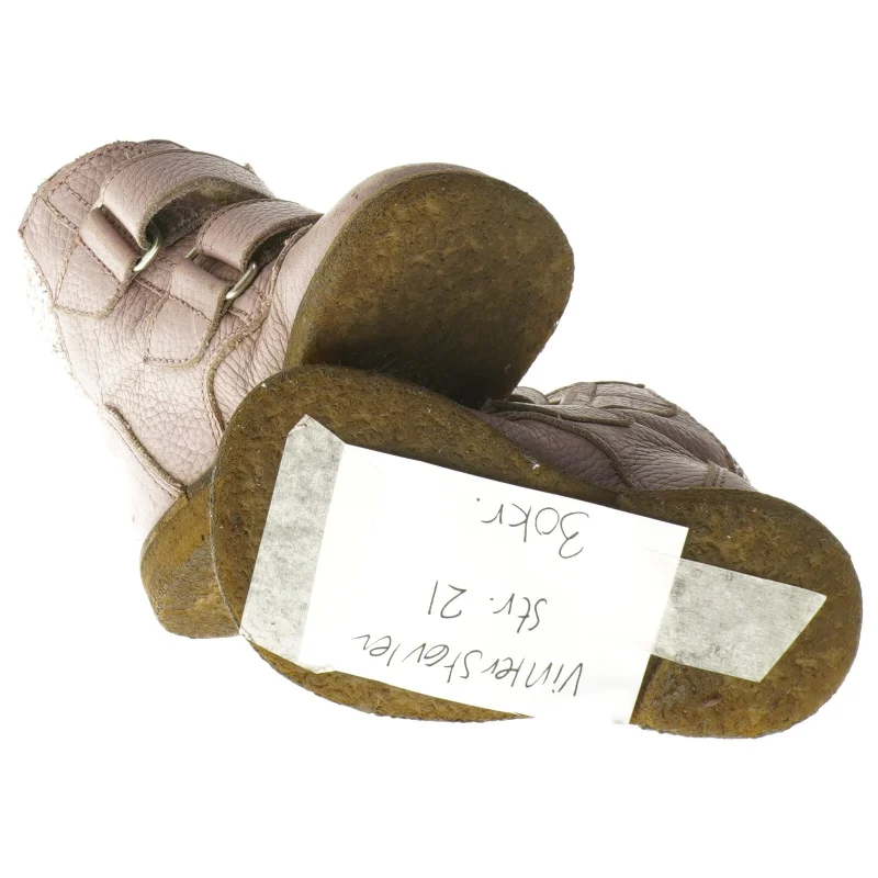 Børnestøvler i lyserød glitter (str. 21 )