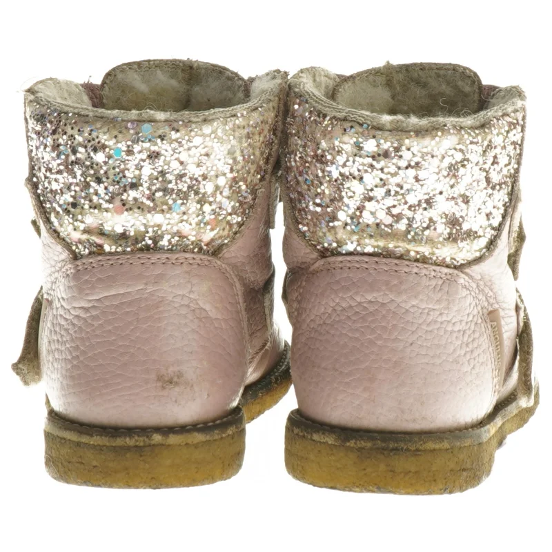 Børnestøvler i lyserød glitter (str. 21 )