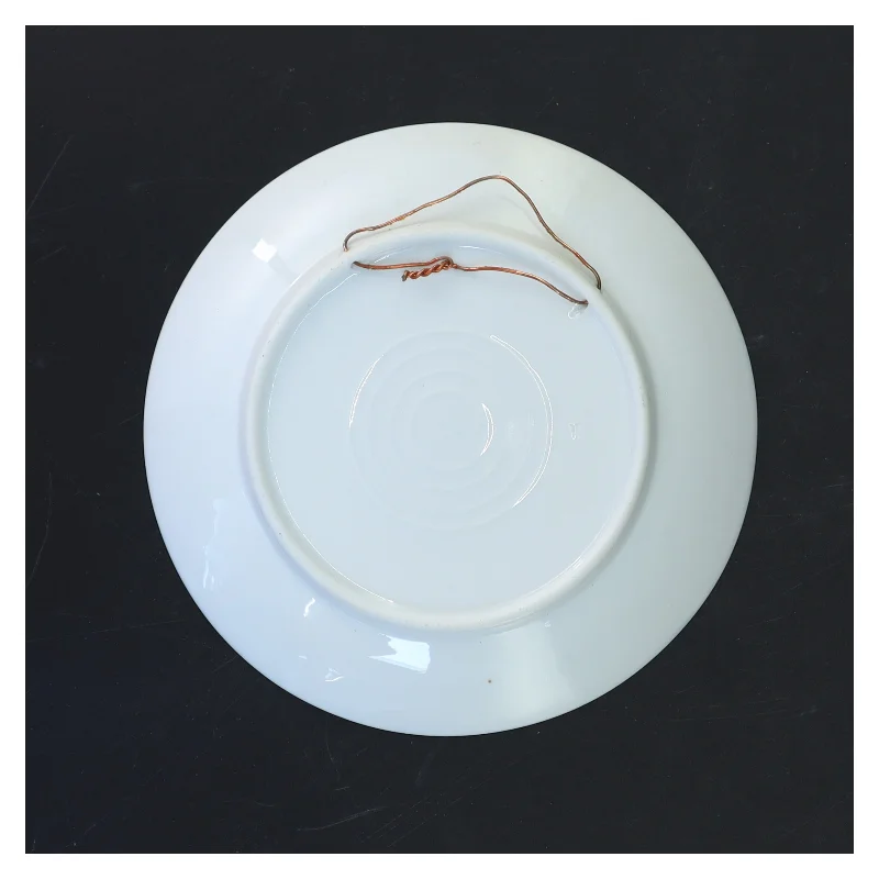 Porcelænstallerken med kongeligt monogram (str. Ø 16 cm)