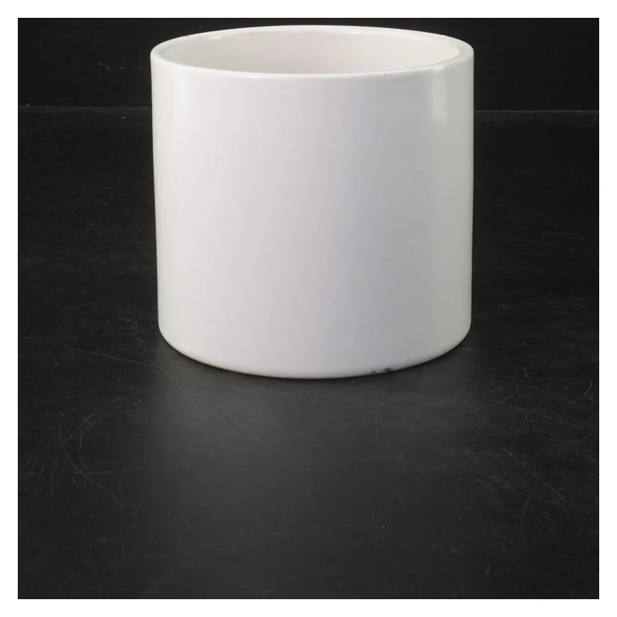 Hvid porcelæn urtepotteskjuler fra W.GERMANY (str. Ø 12 cm)