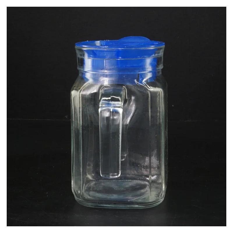 Glaskande med plastlåg (str. 15 cm)