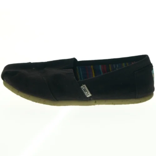 Sorte flade damesko fra Toms (str. 38)