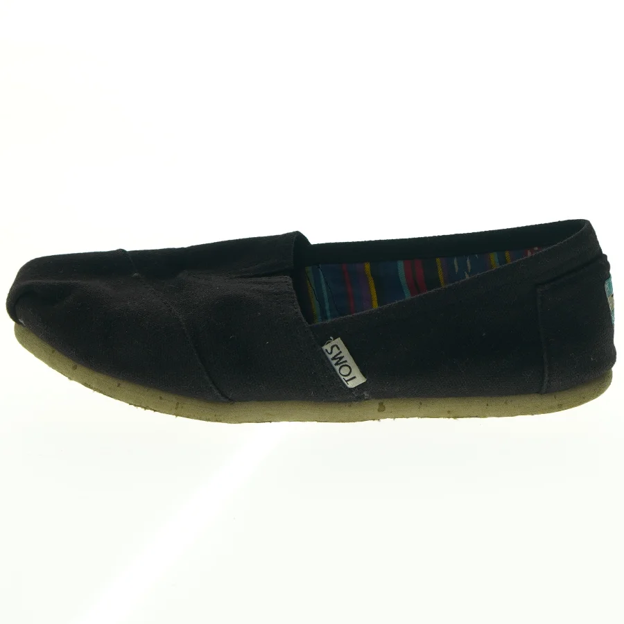 Sorte flade damesko fra Toms (str. 38)