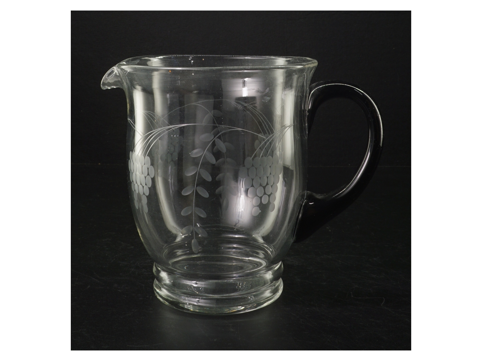 Retro Glaskande (str. H. 16,5 cm. ø. 13,5 cm)