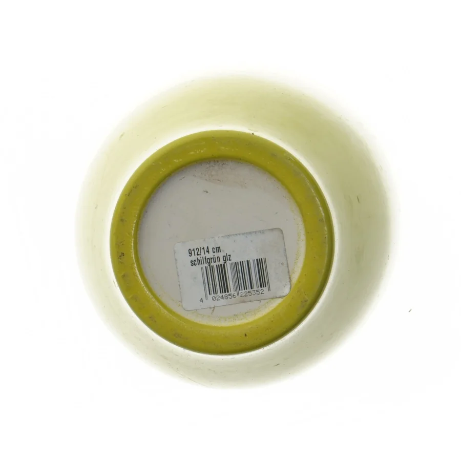 Grøn vase (str. Ø. 13,5 cm. længde. 17 cm)