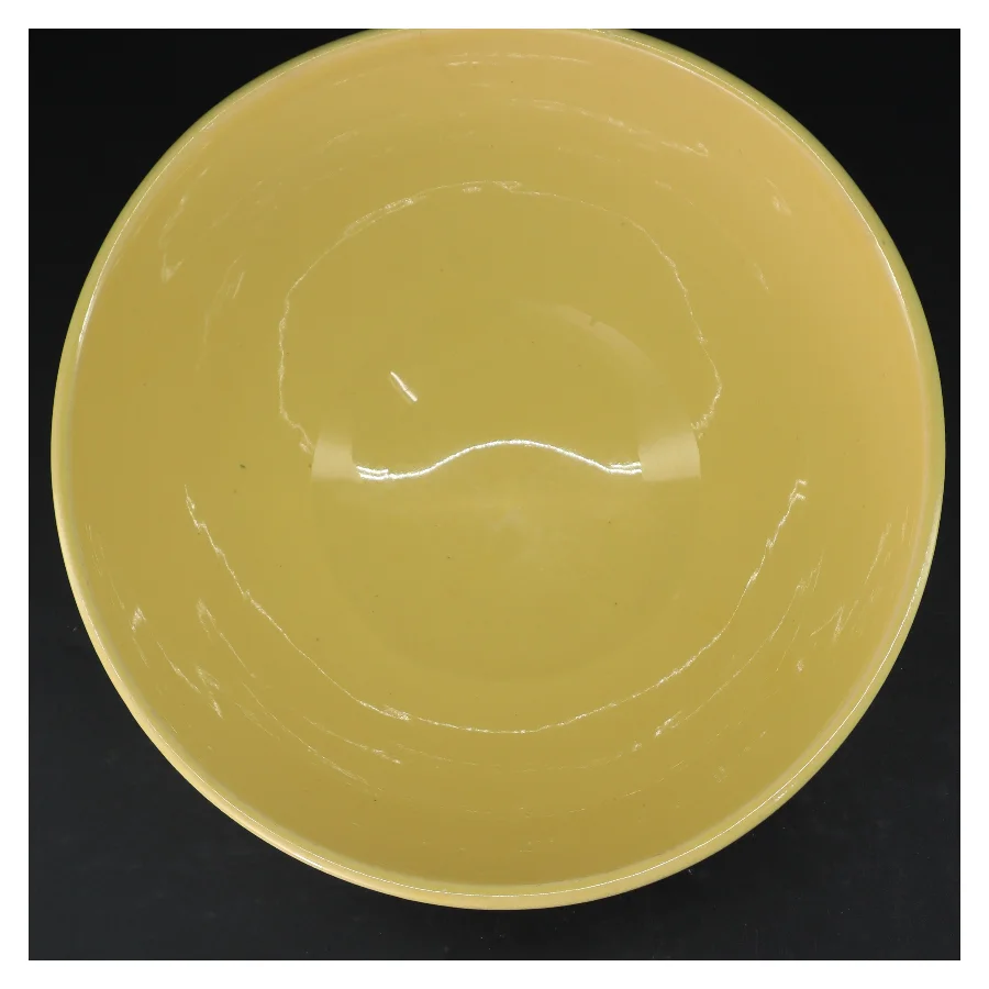 Retro Gul keramikskål Viva fra svenske Gefle(str. Ø. 25 cm)