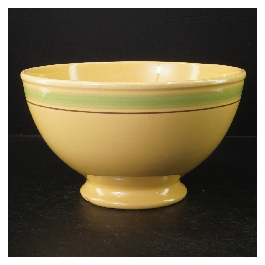 Retro Gul keramikskål Viva fra svenske Gefle(str. Ø. 25 cm)