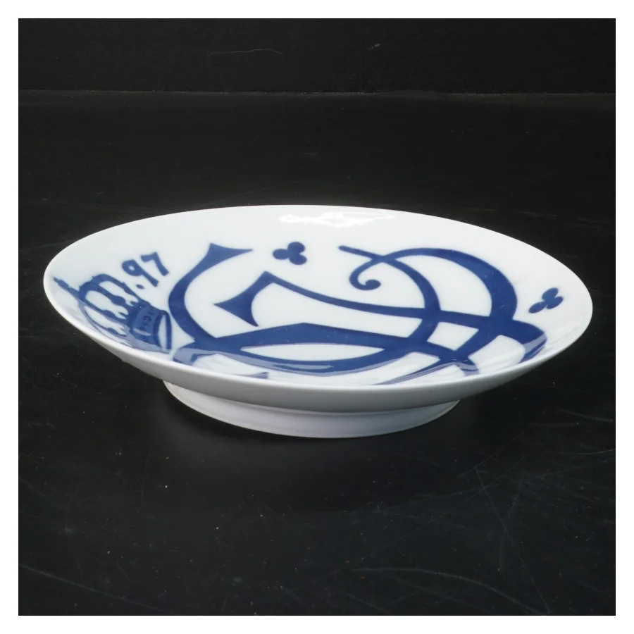 Platte med kongeligt motiv fra Royal Copenhagen (str. Ø 18 cm)