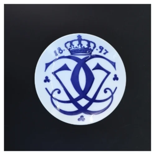 Platte med kongeligt motiv fra Royal Copenhagen (str. Ø 18 cm)