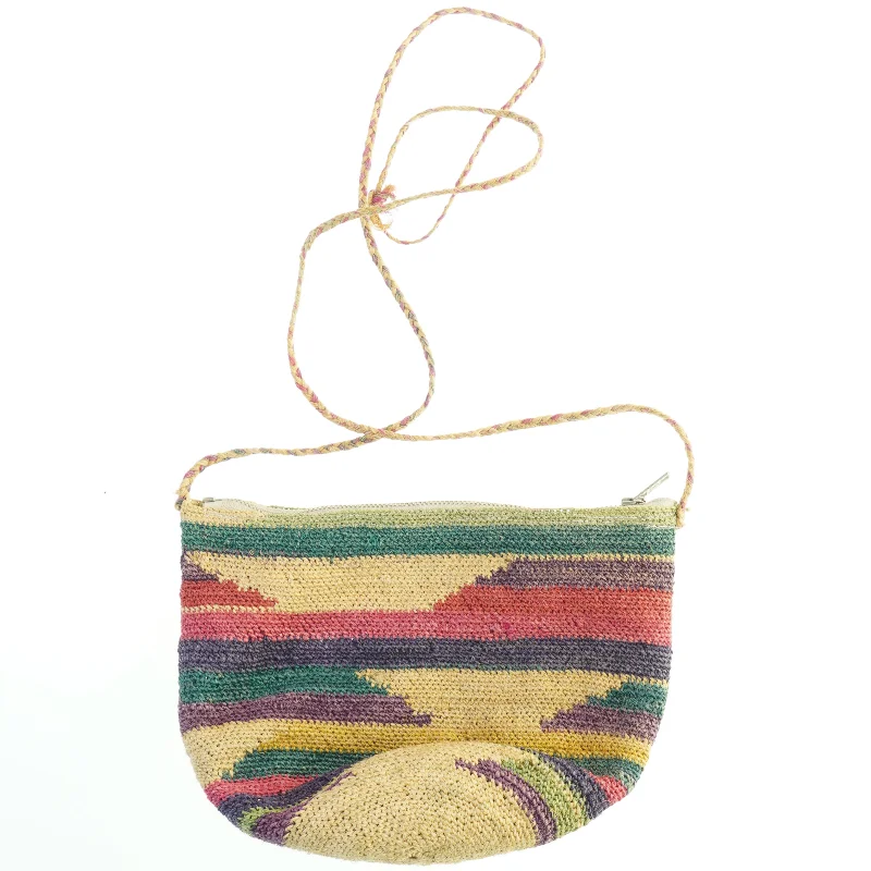 Farverig håndtaske med mønster (str. 21x27 cm)