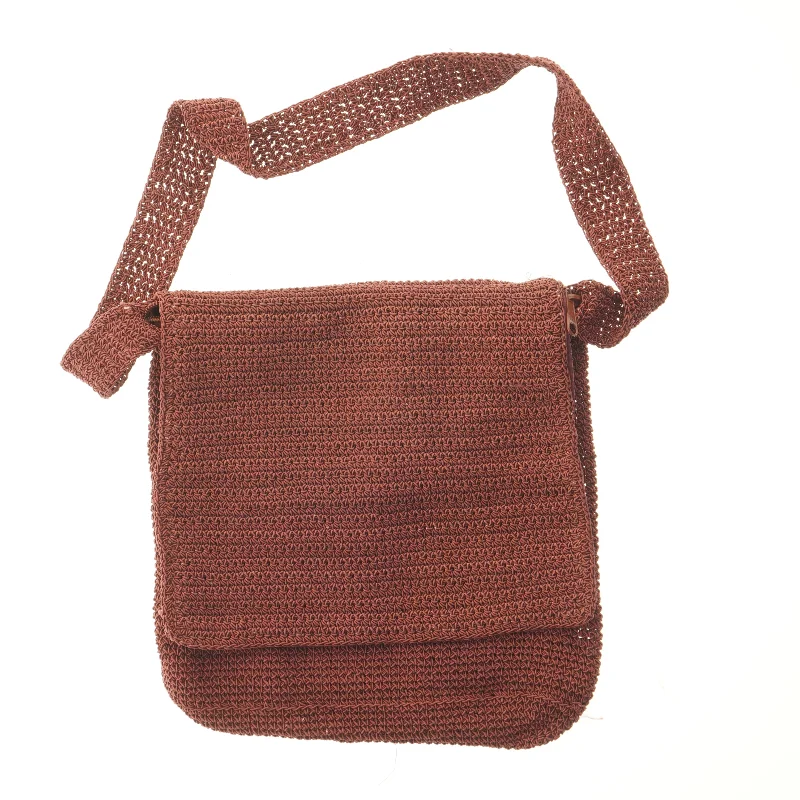 Strikket brun taske fra Noa Noa (str. 32x29 cm)