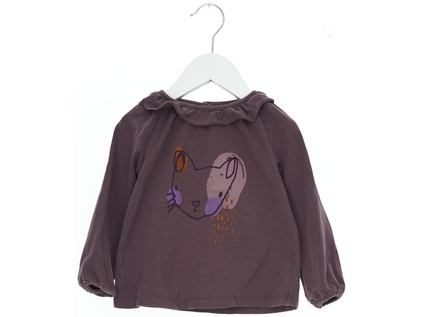 Langærmet bluse med kattemotiv fra Soft Gallery  (str. 86)