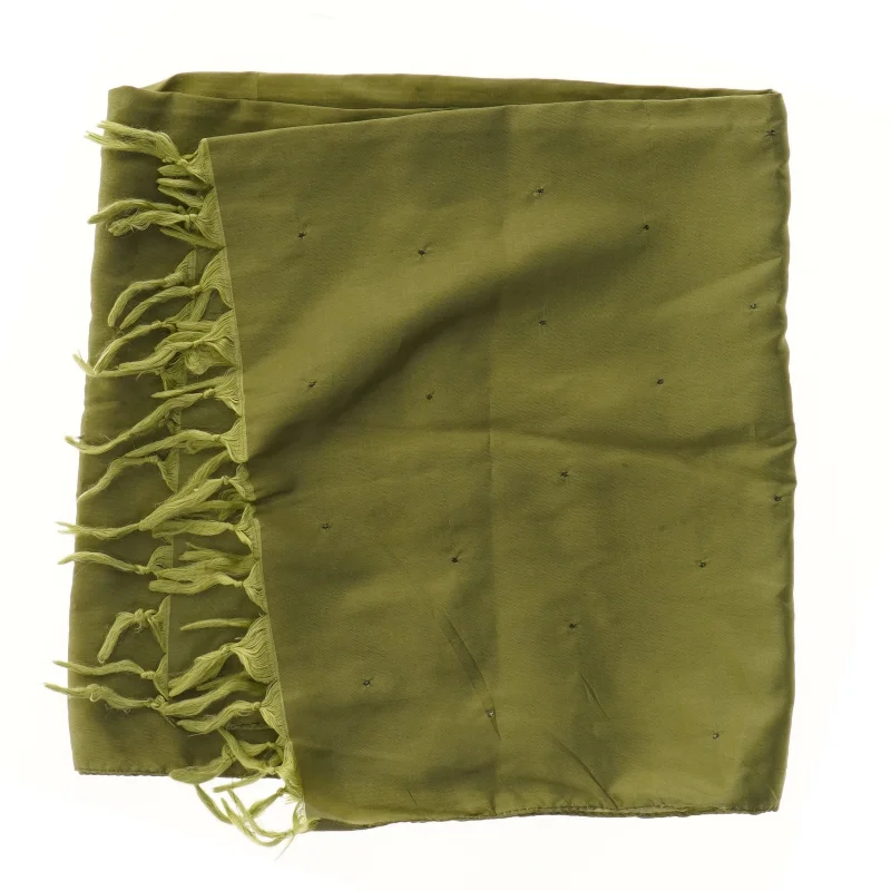 Tørklæde med frynser silke (str. 56x186 cm)