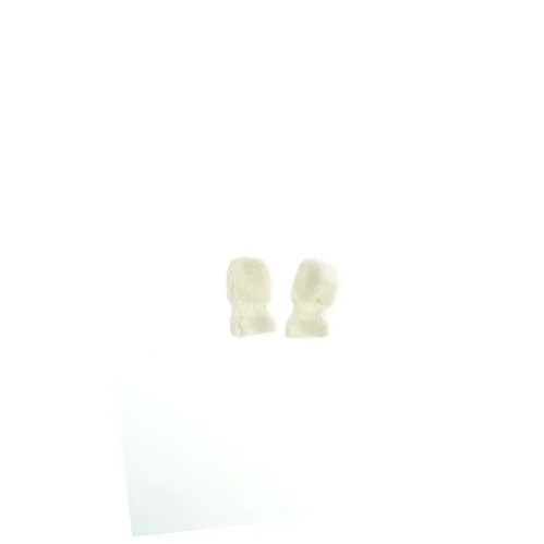 Hvide strikvanter til baby (str. 13x8 cm)