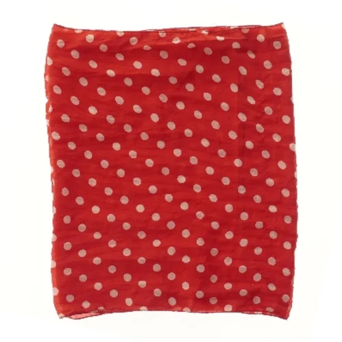 Rødt tørklæde med hvide prikker (str. 46x78 cm)
