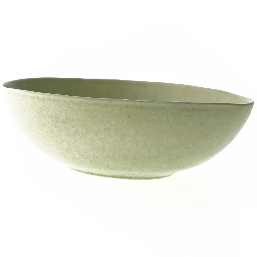 Grøn keramisk skål fra H&M (str. 27,5x21 cm)