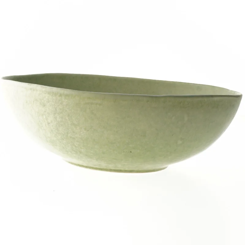 Grøn keramisk skål fra H&M (str. 27,5x21 cm)