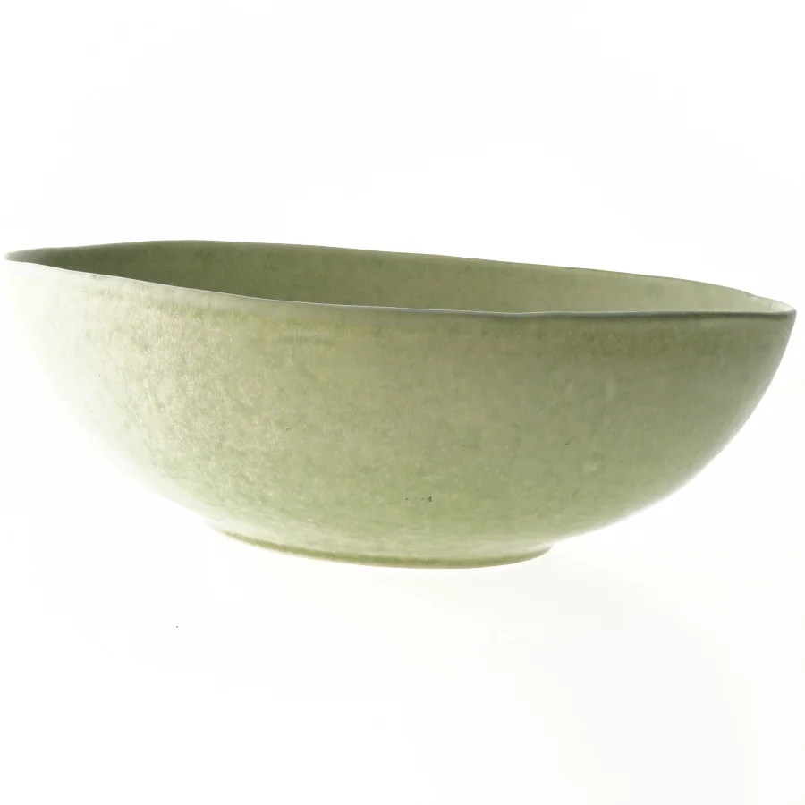 Grøn keramisk skål fra H&M (str. 27,5x21 cm)