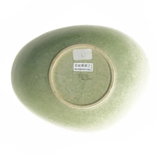 Grøn keramisk skål fra H&M (str. 27,5x21 cm)