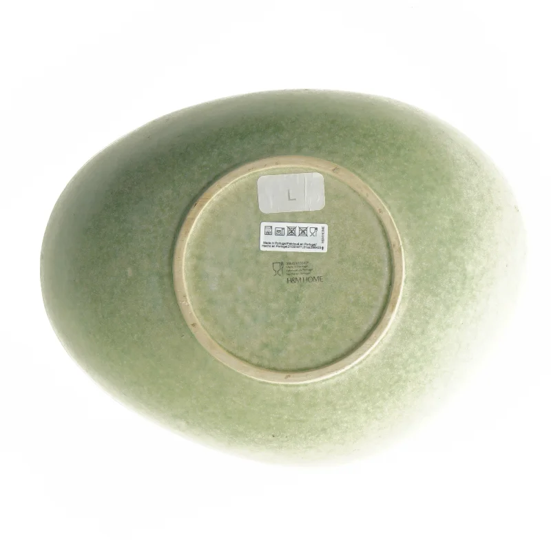Grøn keramisk skål fra H&M (str. 27,5x21 cm)