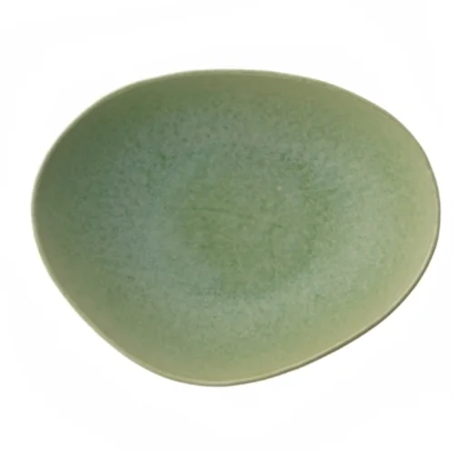 Grøn keramisk skål fra H&M (str. 27,5x21 cm)