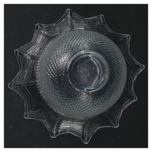 Gennemsigtig glas skål