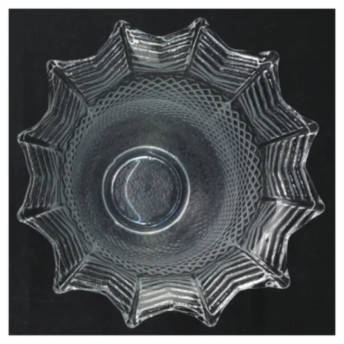 Gennemsigtig glas skål