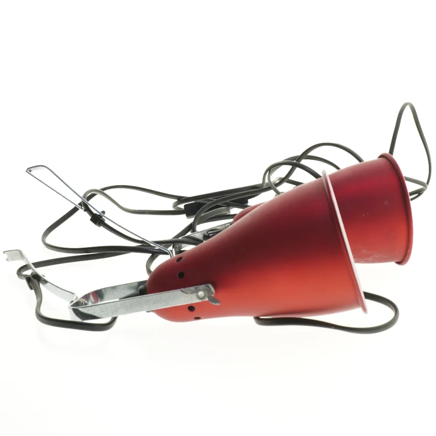 Røde clipslamper fra IKEA (str. 19 cm)