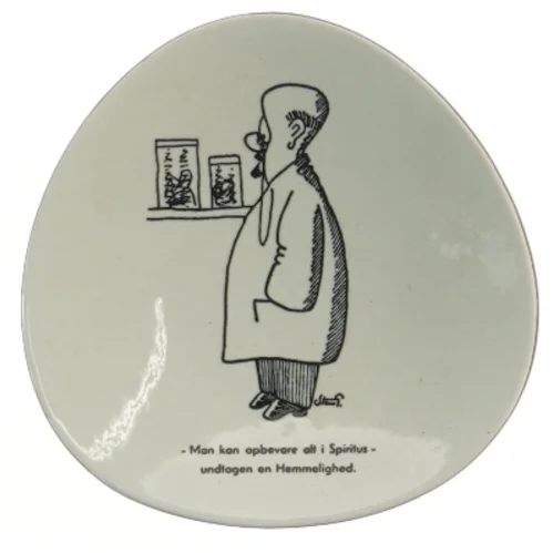 Storm p. Keramikplatte med tegneseriemotiv fra Knabstrup, storm p (str. Ø 16 cm)