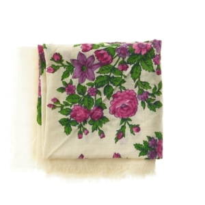 Blomstret tørklæde