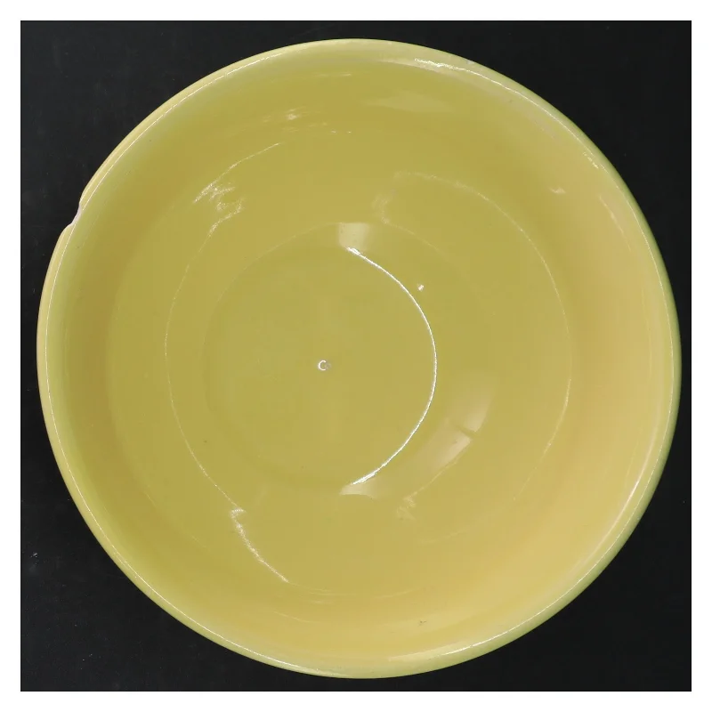 RETRO Gul keramikskål fra Fajans Gefle Viva (str. Ø. 17,5 cm)