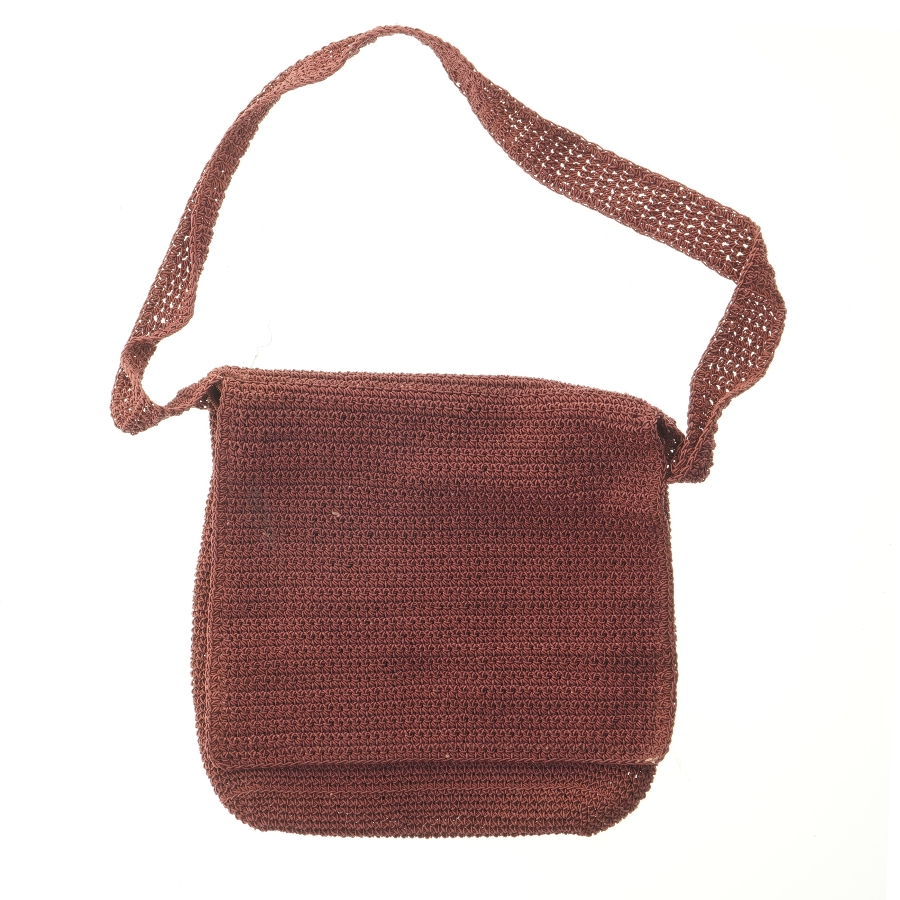 Brun håndlavet skuldertaske fra Noa Noa (str. 33x30 cm)